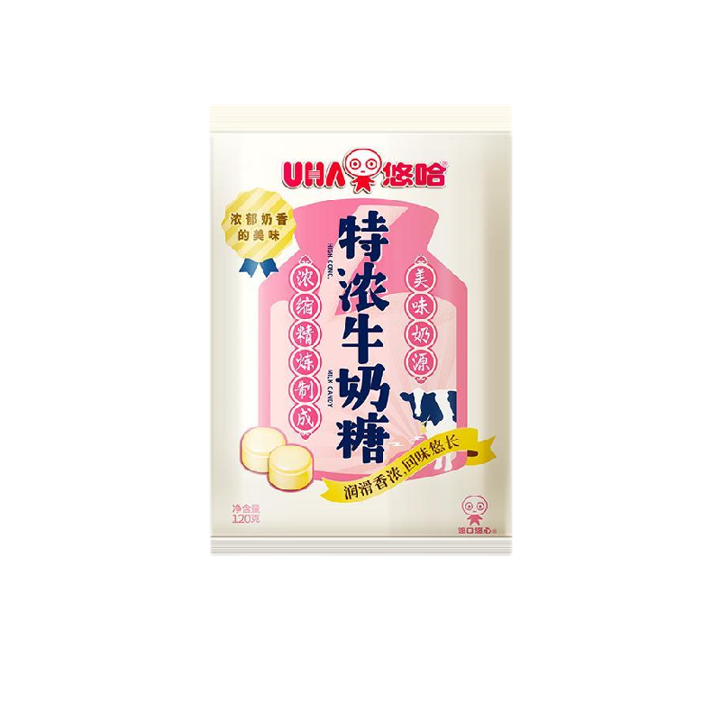 UHA悠哈特浓牛奶糖120g*1袋儿童糖果零食喜糖独立包装