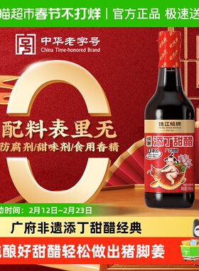 中华老字号珠江桥牌甜醋添丁甜醋糯米醋广东猪脚姜无添加防腐剂