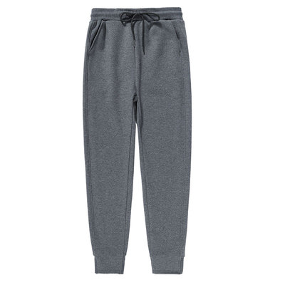 新款春秋季纯棉休闲风灰色运动裤