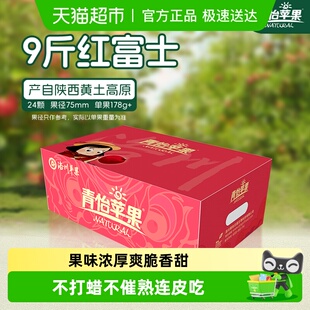 青怡苹果正宗洛川苹果陕西红富士9斤75mm新鲜水果特产脆甜多汁