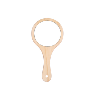 美容院手持镜子实木复古纹绣美睫手拿随身高清化妆镜工具定制LOGO