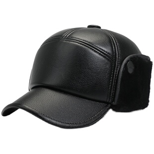 中老年人男士帽子冬季加厚保暖冬老人皮帽冬天老头爷爷中年爸爸帽