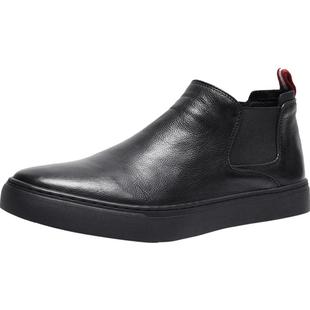 欧洲站男鞋2025秋冬季头层牛皮靴子高帮鞋子套筒皮靴高帮休闲鞋男