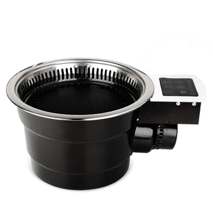 韩式自消烟电烤炉嵌入式烤肉炉无烟环保餐厅自助商用红外线电陶炉