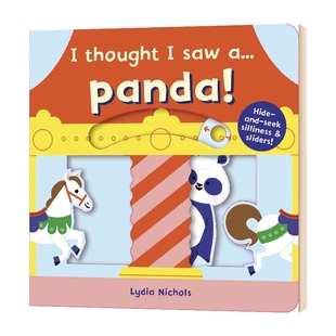 我好像看到了一只熊猫 英文原版绘本 I thought I saw a Panda 大熊猫 亲子躲猫猫游戏互动操作纸板书3-6岁 儿童启蒙洞洞翻翻书