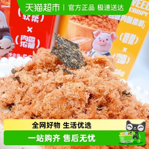 顺丰海苔猪肉松鸡肉酥小包铁盒装