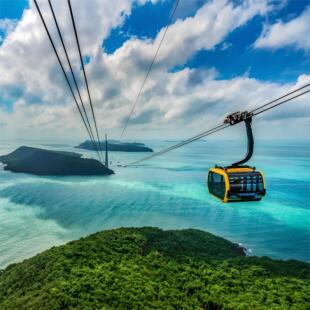 [太阳世界香岛自然公园-往返缆车+ 自助餐+ 接吻桥门票]出示凭证验证使用