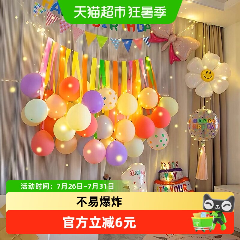 新新精艺生日装饰儿童周岁气球套装场景装饰布置派对氛围拍照道具