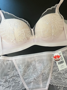 曼75A 80A 80B淡粉蕾丝刺绣聚拢舒适有型