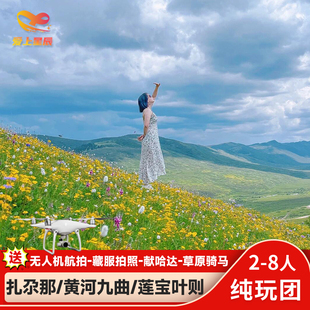 甘南旅游5天纯玩小团【无人机航拍】扎尕那若尔盖花湖莲宝叶则