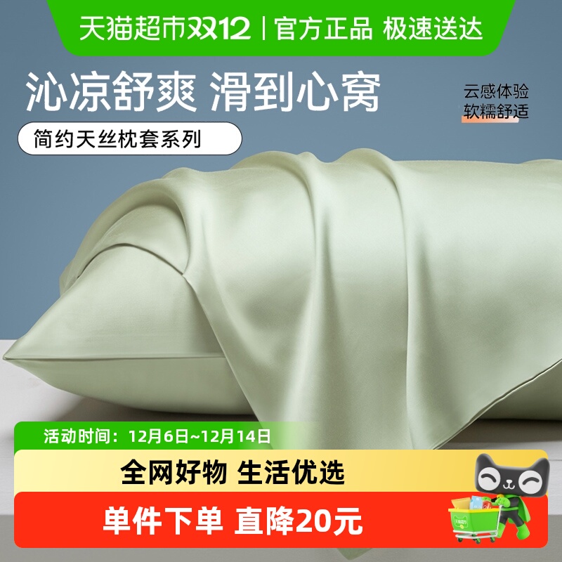 俞兆林混纺天丝轻奢高级感枕套