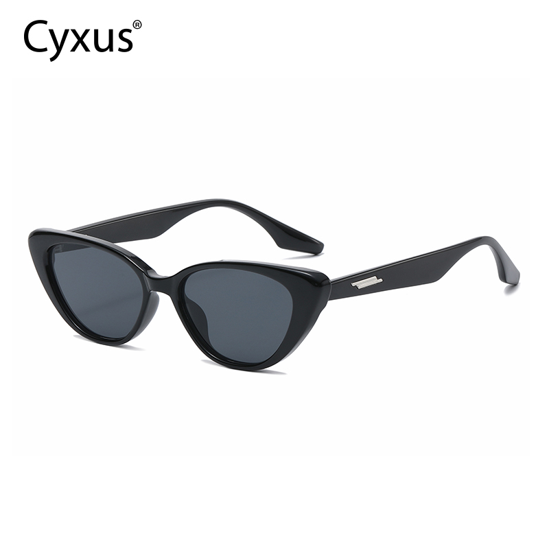 cyxus猫眼欧美街拍墨镜女防紫外线防晒太阳镜多巴胺配色眼镜镜框