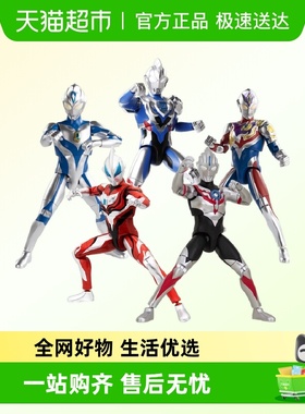 万代奥特曼发声发光超可动人偶迪迦戴拿亚刻赛罗欧布泽塔手办玩具
