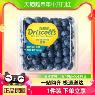 怡颗莓新鲜水果云南蓝莓125g 8盒中果酸甜口感