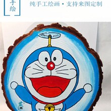 木片画成品定制家居北欧摆件客厅装饰生日礼物手工创意彩绘包邮