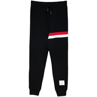 TB卫裤男色织红白蓝四条杠裤子男女情侣款长裤款色织休运动春秋款