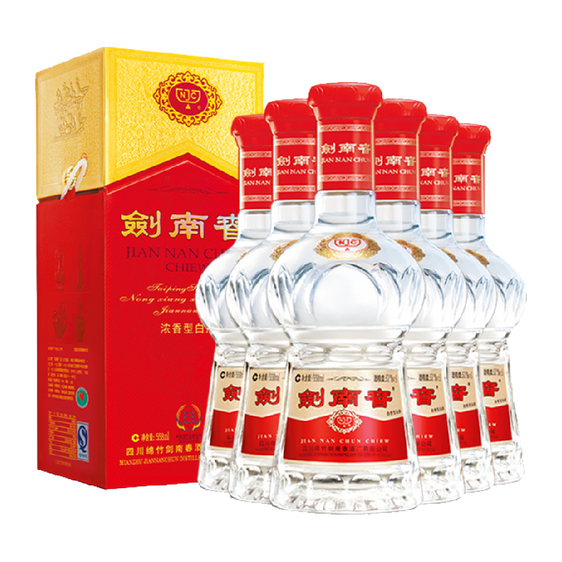 剑南春水晶剑52度白酒整箱558ml*6瓶浓香型 商务宴请送礼