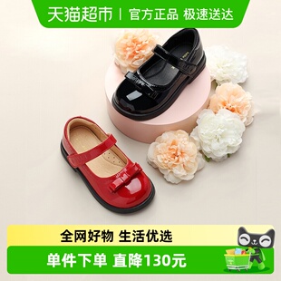 女童公主鞋 秋季 宝宝学步鞋 小童时尚 潮 百丽童鞋 单鞋 儿童小皮鞋