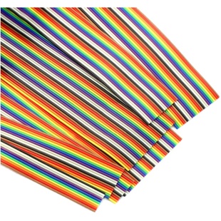 彩色排线1米杜邦线10p14/16/20/26/34/40P彩排线1.27mm间距FC兼容