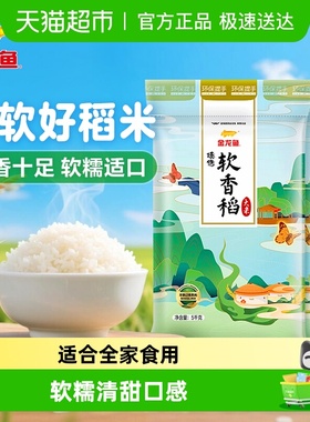 金龙鱼臻选软香稻5KG*4袋共20公斤整箱装 苏北大米 香软绵糯