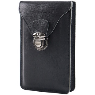 新款牛皮手机包男多功能穿皮带手机套腰挂包防水超薄工地腰带腰包