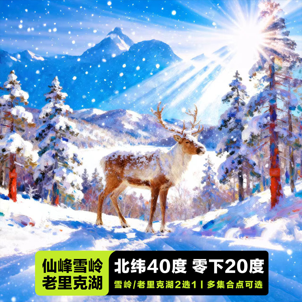 长白山仙峰雪岭·老里克湖【雪岭/老里克湖2选1·含门票·往返】
