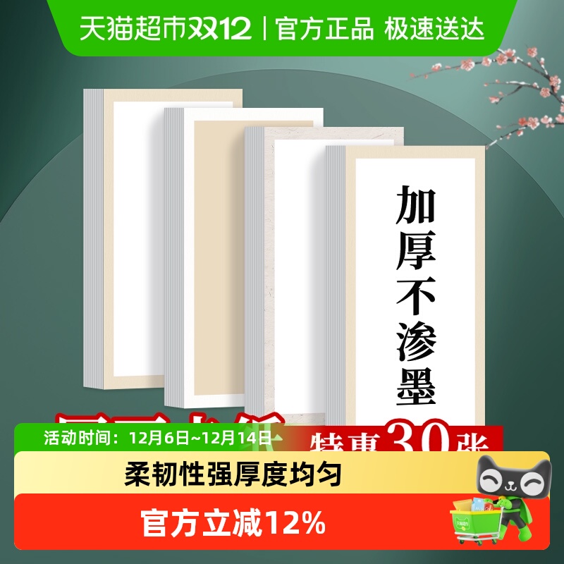 宣纸国画卡纸美术装裱书法作品纸