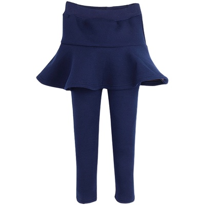 女童加绒裙裤假两件打底裤棉裤子