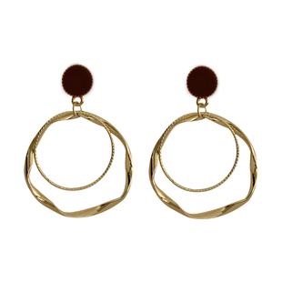 简约爆款不规则圆环圈圈耳环女复古港风耳钉韩国气质网红夸张耳饰