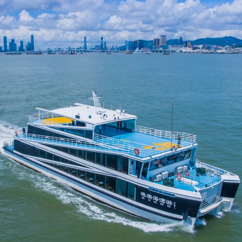 珠海湾仔旅游码头 澳门环岛游船票 海上看港珠澳大桥白天夜晚游船