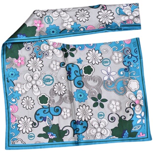 农业银行农行丝巾女头花装饰通用围巾百搭职业百变仿真丝方巾领巾