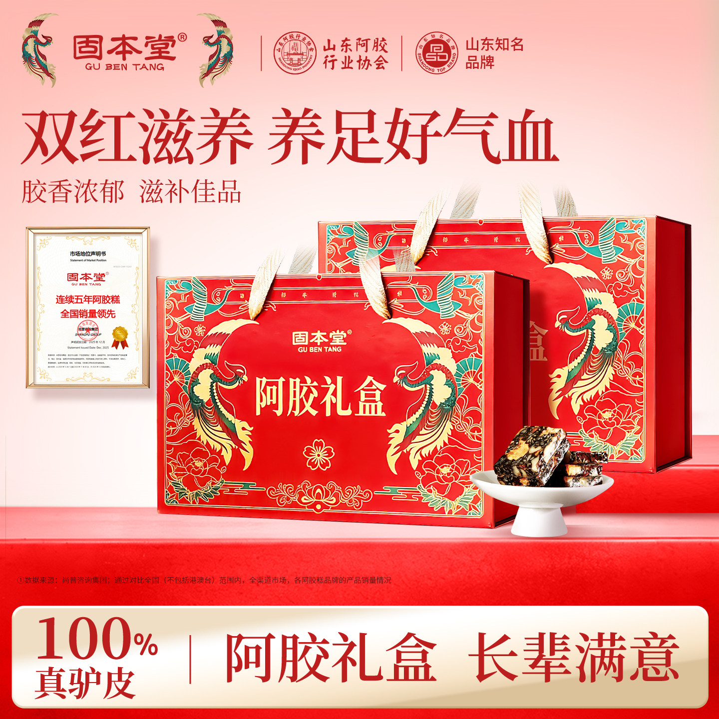 固本堂阿胶糕礼盒送礼滋补品