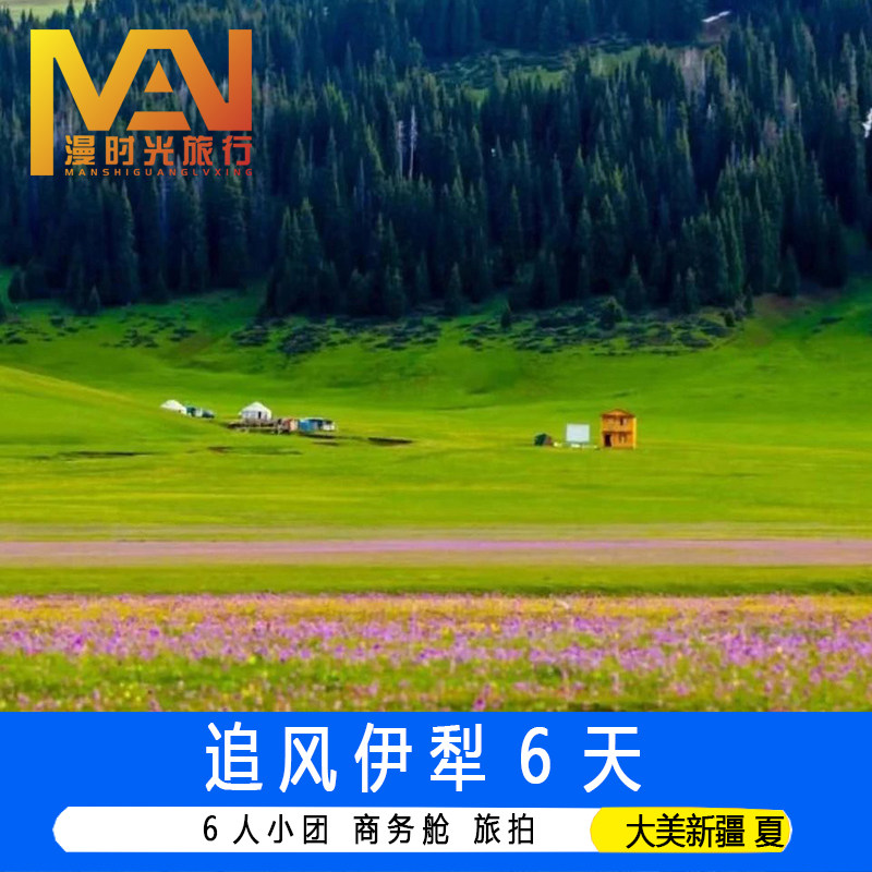 2-6人小拼团新疆旅游伊犁那拉提夏塔草原赛里木湖独山子旅拍6天