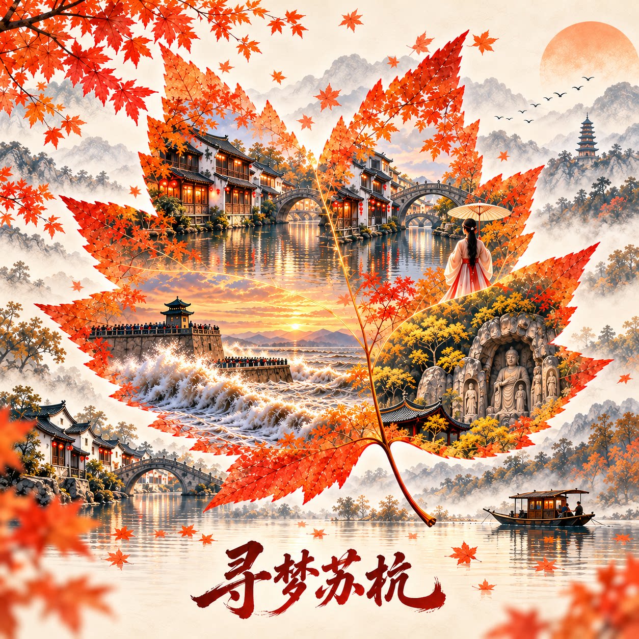 杭州+乌镇2日1晚拼小团·『封顶6人+秋季观潮』
