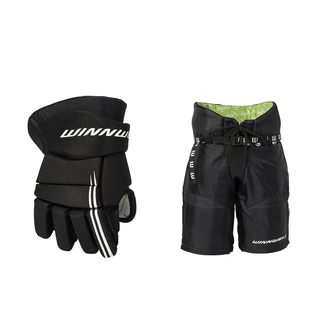 Winnwell加拿大冰球护具6件套装儿童护胸护腿护肘裤子手套护具包