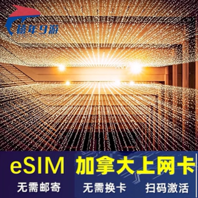 加拿大esim电话卡虚拟手机卡4G高速ESIM上网1-30天美加通用温旅游