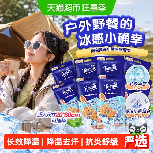 得宝户外运动便携湿巾