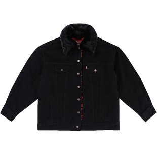 Levis李维斯刘雯同款新春系列仿羊羔绒牛仔夹克外套女17356-0000