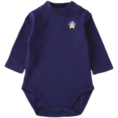 宝宝半高领包屁衣护颈护肚打底衫