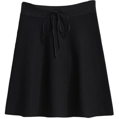 针织半身裙短裙弹力腰围百褶裙