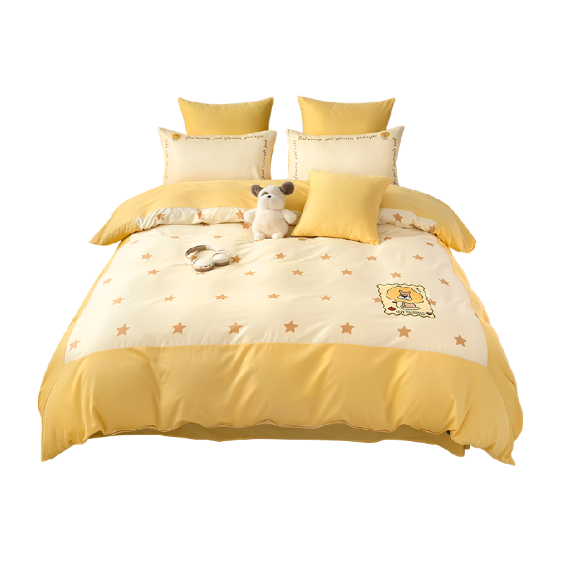 水星家纺儿童套件60支长绒棉磨毛三/四件套A类抑菌纯棉卡通床品,床上用品,床品套件/四件套/多件套,淘宝优惠券,粉丝福利购,淘宝优惠卷