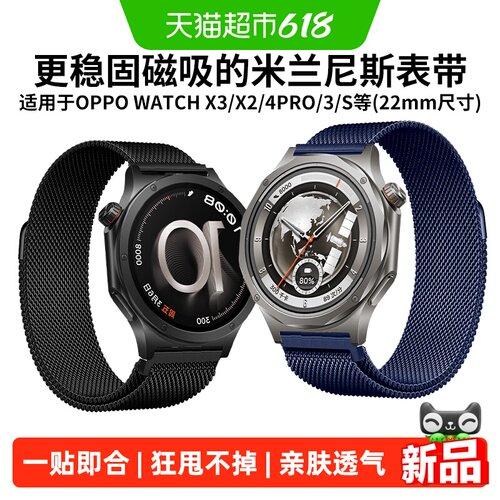 表带哥适用于oppo手表米兰表带