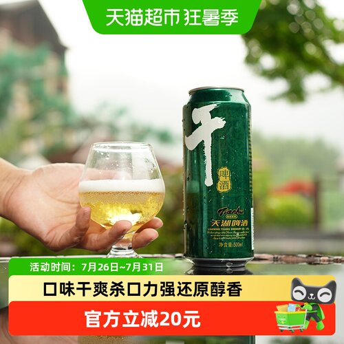 天湖啤酒8度干啤500ml*12听*3箱