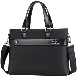 男士手提包横款男商务公文包单肩斜挎男包男式背包文件包手拎包