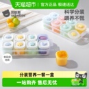 贝肽斯宝宝辅食冷冻格硅胶独立分格盒婴儿肉泥保鲜储存可蒸煮模具