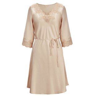 万事利真丝睡衣睡裙女士性感睡衣女100%桑蚕丝家居服可外穿疏影