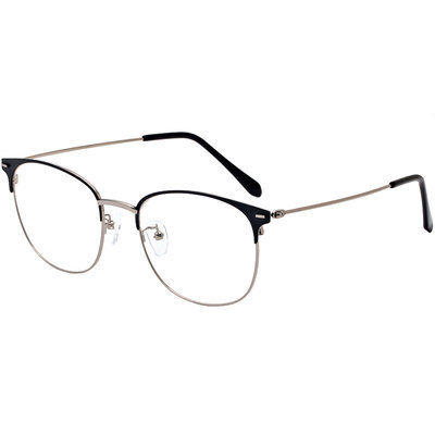 大框金属防蓝光眼镜男女可配近视