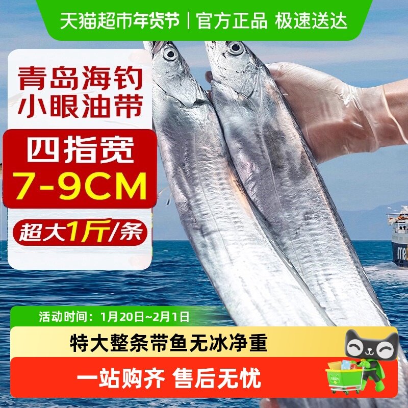青岛带鱼新鲜冷冻整条大刀鱼无冰特级大号青岛小眼带鱼,水产肉类/新鲜蔬果/熟食,带鱼,淘宝优惠券,粉丝福利购,淘宝优惠卷