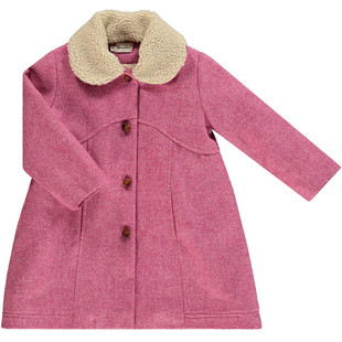 4折 发发家 现货英国Benedita秋冬款 儿童毛呢翻领中长款大衣外套