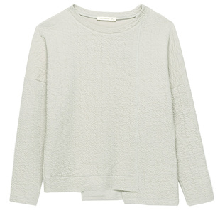 铜牛bless冬季棉皱船领落肩女士居家上装不对称睡衣VS102